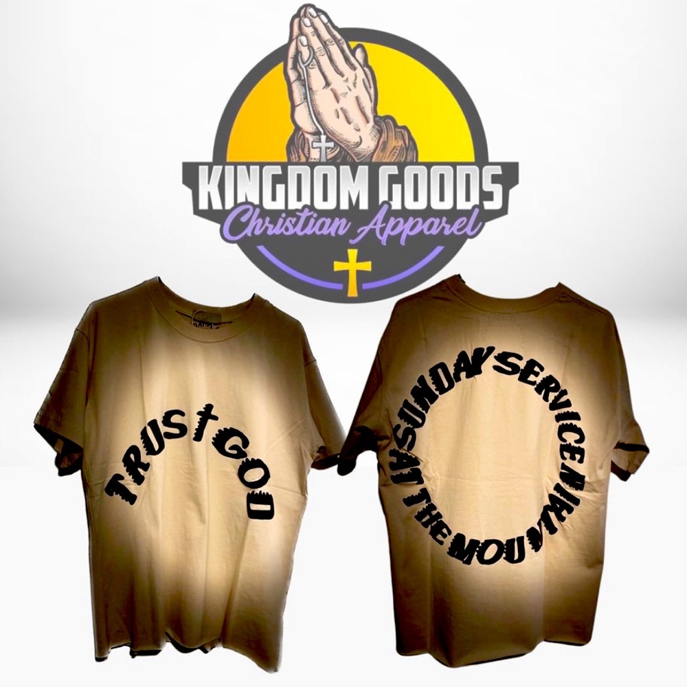 Trust GOD T-shirt in tan/Holy Spirit T-shirt in Mauve No returns!!